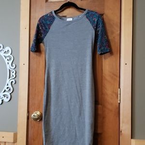 Lularoe Julia pencil dress with baseball sleeves